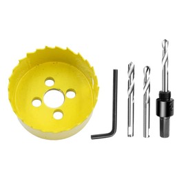 70mm Hole saw LAIWEI hole cutter with drill and hex key for drilling wood, sheet metal, aluminium profiles, PVC and other materials, electric drill tool (2-3/4(70mm))