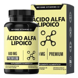 Ácido Alfa Lipóico (ALA) 600mg Por Cápsula, Potenciado Con Cúrcuma (curcumina) | Antioxidante - Alpha Lipoic Acid | Vitaminas Mujer / Hombre - 60 Cáps