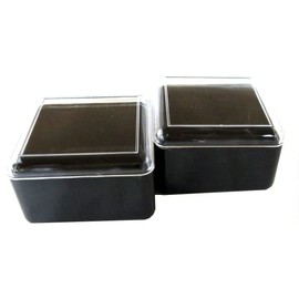 囲碁 収納で安価 プラスチック碁笥 角ケース 透明蓋の２個セット