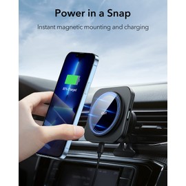 ESR Smartphone Holder Car Wireless Charging Magnetic High-Speed Charging 15W Magsafe Car Mount Magsafe Charger Magnetic Adsorption Multi-Angle Adjustable Air Conditioner Louver/Dashboard Car Mount Car