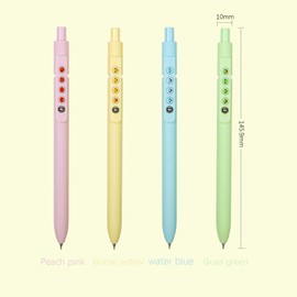 Daerthotk 4Pcs Gel Pens, Retractable Gel Pens Quick Dry Ink Pens Fine Point Premium Smooth Writing Pens, Aesthetic Pens for School & Office Supplies