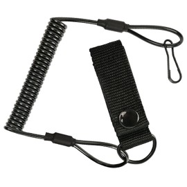 Tactical Paracord Lanyard, Anti-Lost Keychain, Heavy Duty Spiral Key Ring, Telescopic Nylon Strap for Camping, Hiking and Outdoor Survival