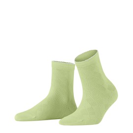 Burlington Women's Chelsea W Sso Cotton Low-Cut Patterned 1 Pair Trainer Socks, Green Lemon 7498, 3.5-7