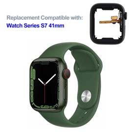 SWARK New Middle Frame Housing Replacement Compatible with Watch Series 7 41mm[GPS + Cellular versions] with Upgraded Repair Kit- Black