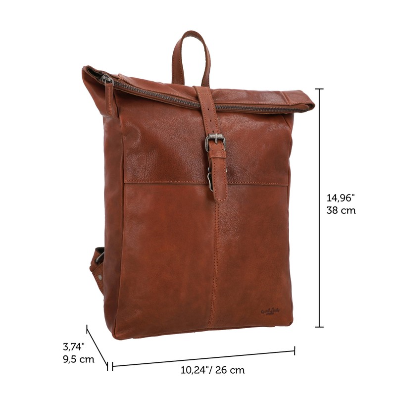 Gusti Valja Leather Backpack for Men and Women, Laptop Bag,