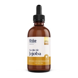 HEBBE | Aceite De Jojoba 50 ml | Orgánico Prensado En Frío Para Piel Y Cabello | Hidratante Facial Para Piel Mixta Y Grasa | Regula Sebo Fortalece Cabello