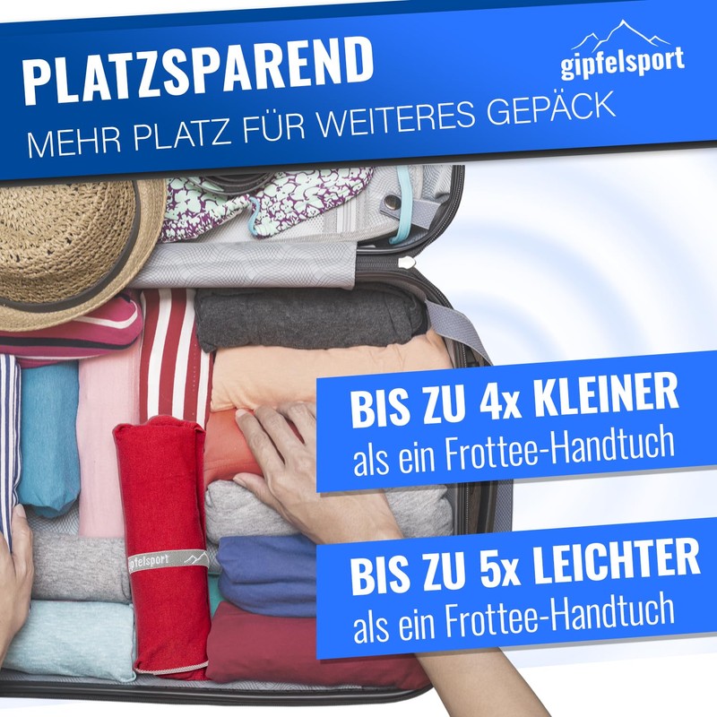 gipfelsport Microfibre Towel, Microfibre Towel Set, Beach Towel, Bath Towel,