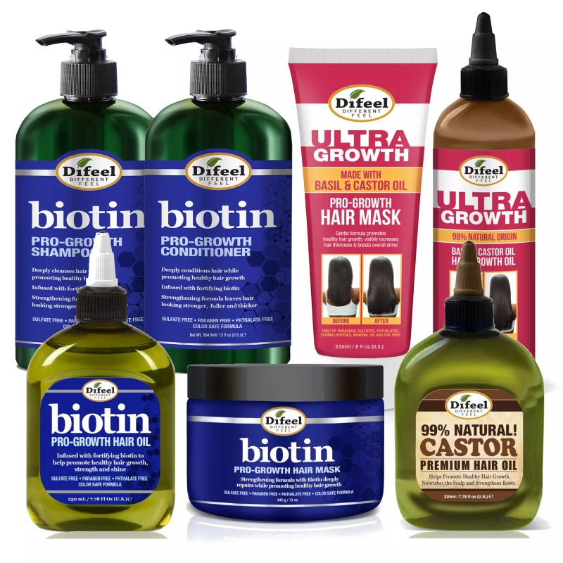 Difeel Biotin Ultra Growth Beauty Bomb for Hair Growth 7-Piece