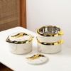 Hywisnok Luxury 3-Piece 2.6/2.1/1.6qt Thermal Casserole Dish Set with Lids,