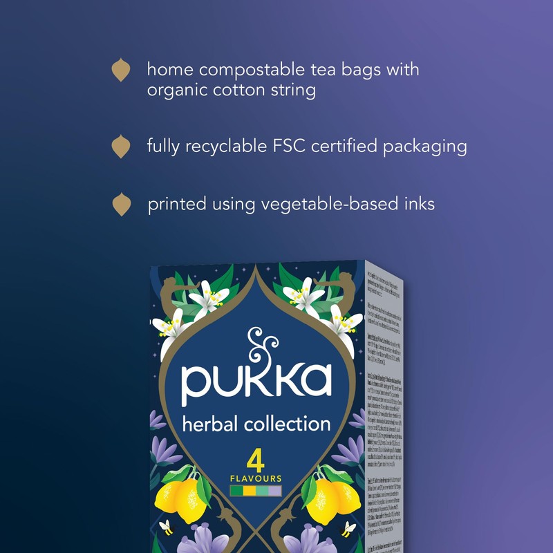 Pukka Organic Herbal Tea Collection, Four Different Flavours, 80 Home