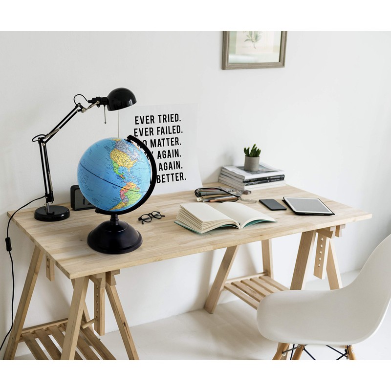 Topglobe Educational World Globe 20cm Swivel Rotating Desk Top Globe