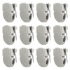 12pcs Cubicle Clips for Fabric Walls, Plastic Stainless Steel Push