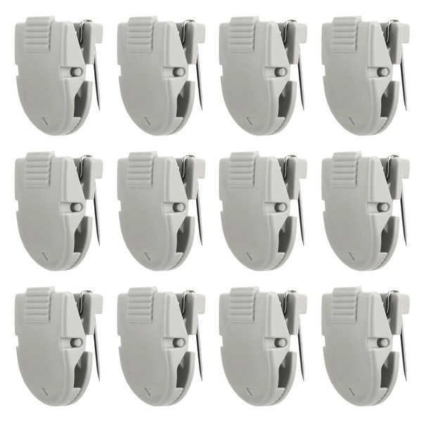 12pcs Cubicle Clips for Fabric Walls, Plastic Stainless Steel Push