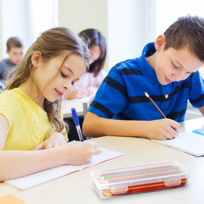 arrderly Pack of 3 Stackable Storage Boxes, Transparent & Durable,