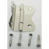 Furniture Knowledge LARGE POLISHED NICKEL Hoosier Cabinet Hinge 3/8 Offset