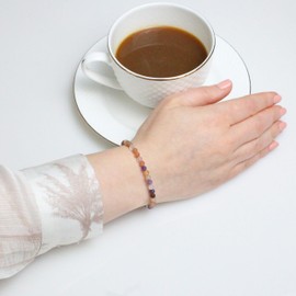 Genuine Gemstone Bracelet with Faceted 4 mm Beads – Adjustable Length – Healing Stone Protective Stone Bracelet Lucky Charm Talisman Gift, Gemstone, Faceted gemstone