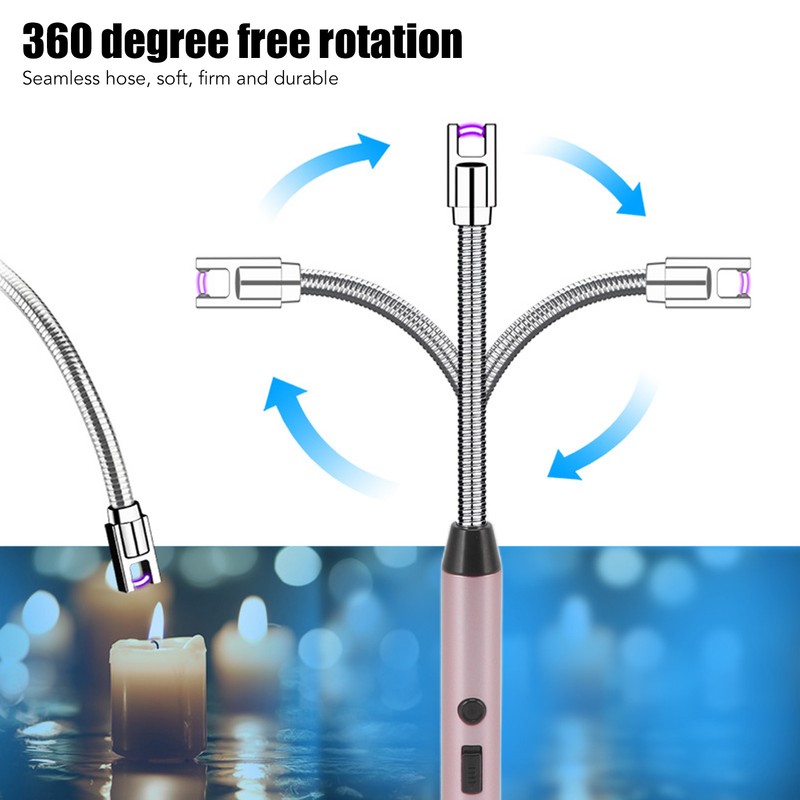 Pulsed Arc Lighter Windproof Electric Rechargeable Arc Lighter for Gas