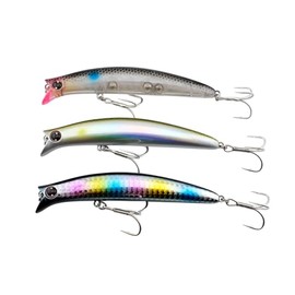 momolures - momowake 90 110 Floating Subsurface Minnow for Saltwater Bass fishing komomo lure style bait (110mm - 3pcs Assort 04)