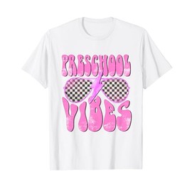 Preschool Vibes Cool Sunglasses Preschool Kid Back To School T-Shirt