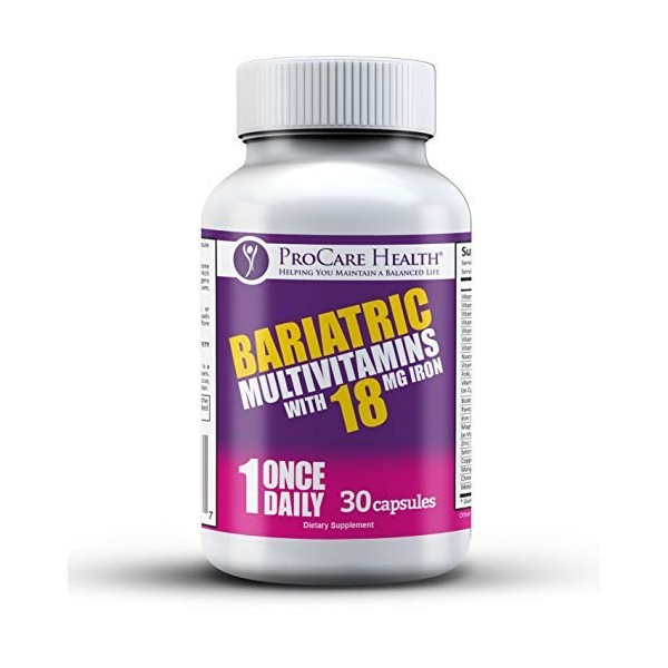 ProCare Health - Bariatric Multivitamin Capsule - 18mg Iron - 30ct Bottle