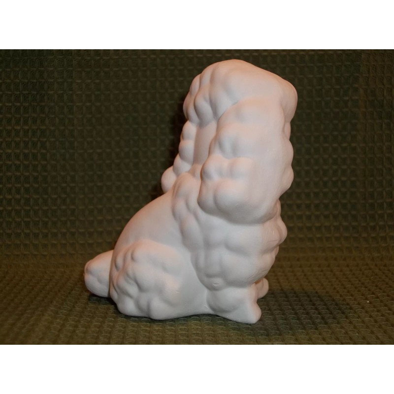 Handmade Poodle - Ceramic Bisque Ready to Paint