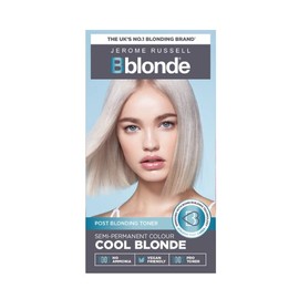 Jerome Russell Bblonde Cool Blonde Post Blonding Toner - Semi Permanent Hair Dye Kit for Pre Lightened & Blonde Hair with Brazil Nut Oil, No Ammonia & Vegan