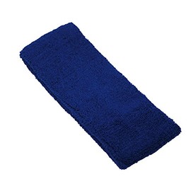 Terry Cloth Headband Spa Fitness Elastic Sports Sweatband Stretch Hairband (navy)