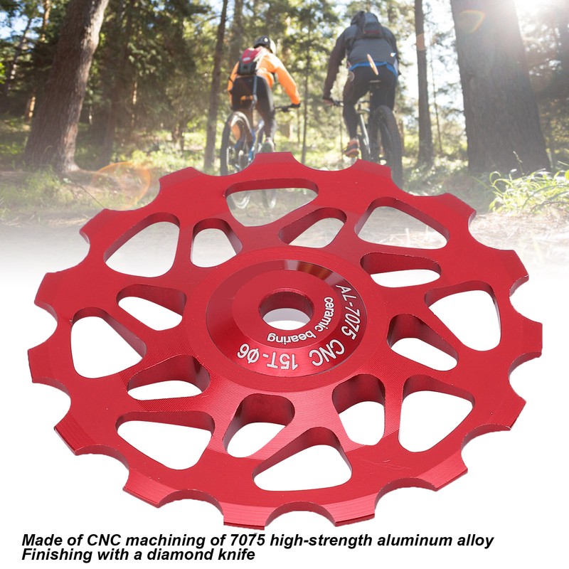 LeBycle Universal 15T Mountain Bicycle Rear Derailleur Ceramic Bearing Guide
