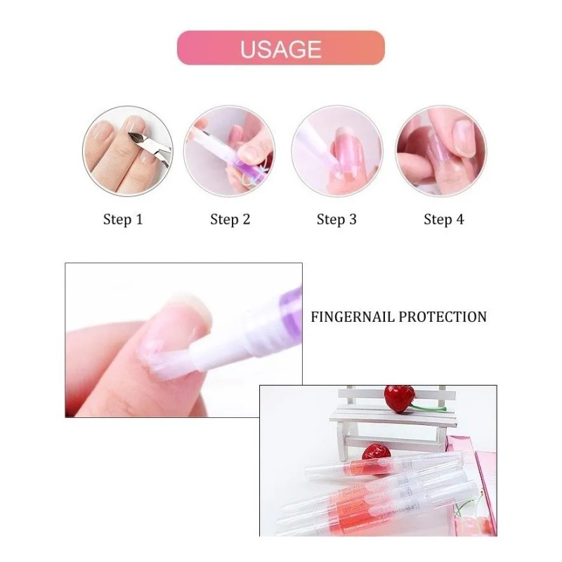 Aceite Hidratante De Pincel Para Cutícula Uñas Manicura