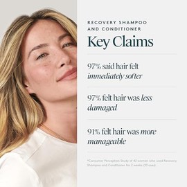 Virtue Set de champú y acondicionador sin sulfato de recuperación con queratina hidrata, suaviza y renueva el cabello dañado, seguro para el color