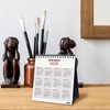 Finocam - Neutral Desk Calendar with Large Numbers 2025, Monthly