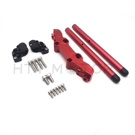 SMT-Compatible With Kawasaki Ninja 650R ER6F 06-16 CLIPON ADAPTER PLATE & Handlebar Kit CNC Red [B078HGNNVR]
