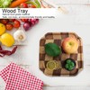 Wooden Pan Tea Tray Dish Bowl Fruit Salad Bread Serving