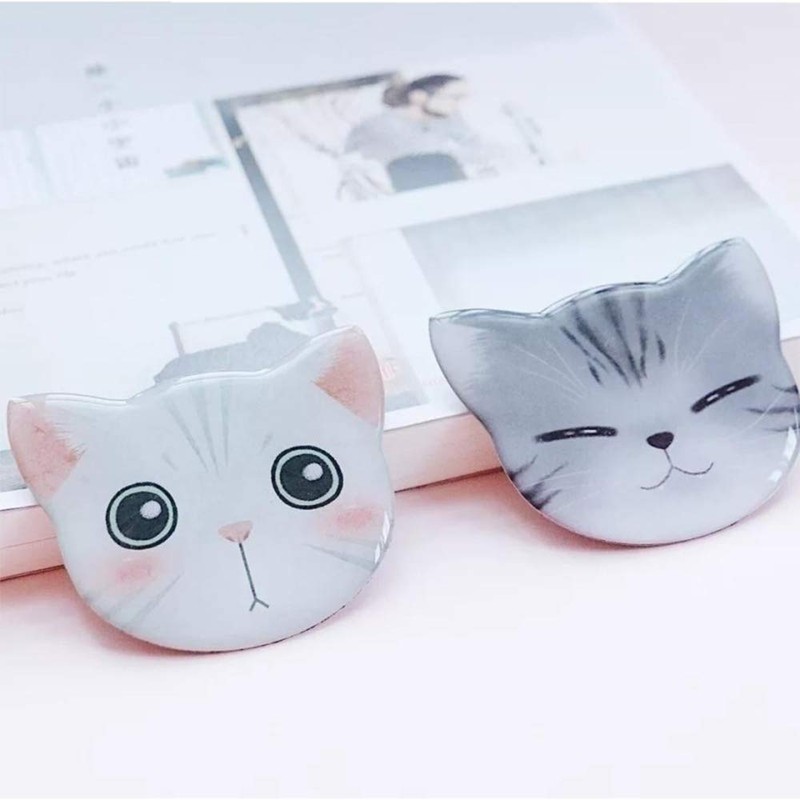 Catlady Cute cat Mirrors,Unbreakable Stainless Steel Mirror,Portable Handheld Vanity Mirror