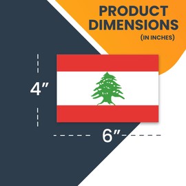 Magnet Me Up Lebanon Lebanese Flag Car Magnet Decal, 4x6 Inches, Heavy Duty Automotive Magnet for Car, Truck SUV