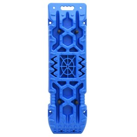 vidaXL Traction Boards 2 pcs - Heavy-Duty 10 Tonne Load Capacity - Integrated Jack Base - Anti-Slip Teeth Design - Portable & Convenient for Off-Road Use - Durable Reinforced Nylon Blue