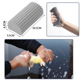 Esponja Húmeda Mágica de Limpieza de Polvo - Esponjas Reutilizables, Esponja de Limpieza para el Hogar, para Limpieza, Estores, Zócalos y Ventilaciones, Plumeros de Limpieza, Paquete de 1 (Gris)