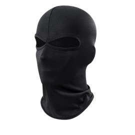 Unbranded Balaclava Face Mask 3Hole UV Protection Ski Sun Hood Tactical Mask for Men Women - 2 Hole Black