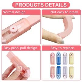 4 Colors Cute Erasers, Retractable Erasers with Plastic Sleeve, Erasers for Pencils, Push-Pull Aesthetic Erasers, Preppy Erasers for Drawing, Writing, School Supplies and Office Use (8Pcs)