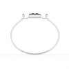 LUSTRE AND LIGHT 15.5x8mm Natural Raw Amethyst Twister Bangle Bracelet