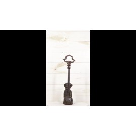 Ebros Gift Rustic Cast Iron Scottish Terrier Puppy Dog Door Stop Or Porter With Long Handle