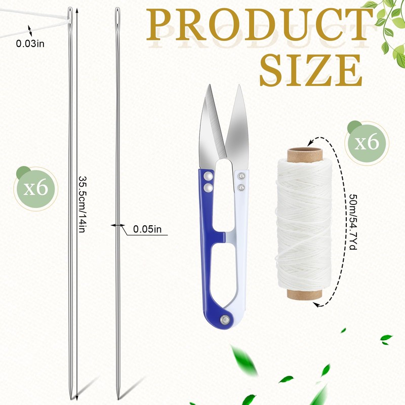 Leriton 13 Pcs Lei Needle Kit Include 6 Pcs Stainless