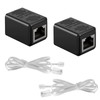 RIBHNXHI Ethernet to Phone Line Adapter, 2pcs, RJ45 Female to