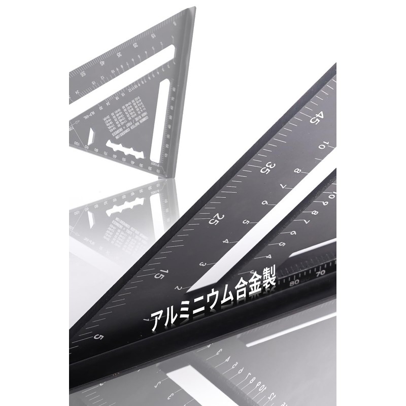 BEYOURCHOI Triangular Ruler for Carpentry, Right Angle Ruler, Circular Saw