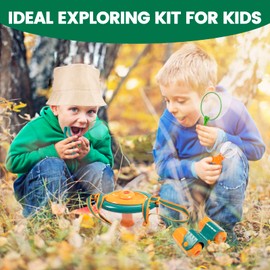 Bug Hunting Kits for Children, Kids Explorer Kit with Bug Catcher, Magnifying Glass, Binoculars and Explorer Costume, Outdoor Toys for Boys Girls Aged 3+ Year Old