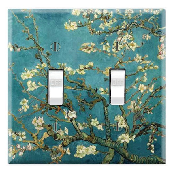Graphics Wallplates - Almond Branches in Bloom by Van Gogh - Dual Toggle Wall Plate Cover