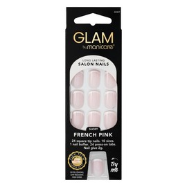 Manicare Glam by Manicare Square Press On Nails Kit (French Pink) - Short