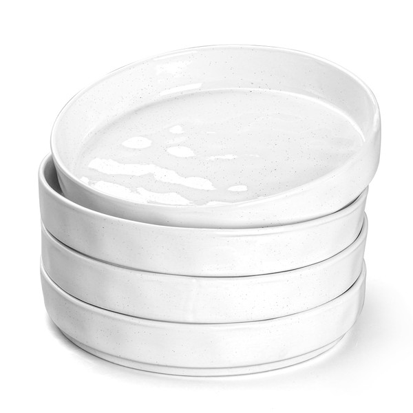 E-far Pasta Bowls Set of 4, 30oz Shallow Salad Bowls