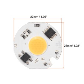 MECCANIXITY LED Chip Bulb 110V 3W Warm White 3000-3200K Driver Free High Power Floodlight Lamp Module Aluminium Board 2 Pack