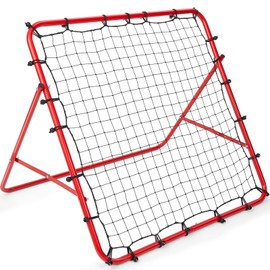 Libima Football Soccer Rebounder Net 39.4 x 39.4'' Foldable Training Rebounder Net Target Goal Rebound Net Adjustable Easy Set up Iron Frame Soccer Bounce Back Net for Volleyball Basketball Baseball